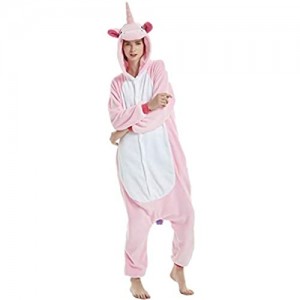 aony Tier-Pyjamas Unisex Erwachsene Einhorn Onesie Kostüme Neuheit Schlafanzug Set Warm Cosplay Hoodie X-Large