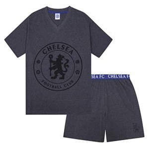 Chelsea FC - Herren Schlafanzug-Shorty - Offizielles Merchandise - Geschenk für Fußballfans