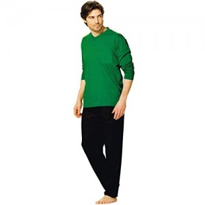 Herren Pyjama Schlafanzug V-Kragen M L XL XXL 4 Farben