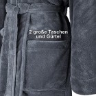 Gräfenstayn® Damen & Herren Kuschelfleece Bademantel mit Kapuze Größe S-XXXL Öko-Tex Standard 100 Flanell Fleece