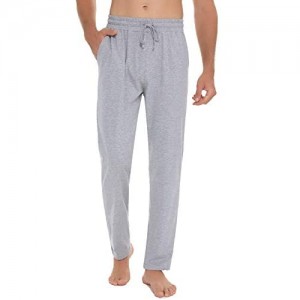 Hawiton Schlafanzughose Herren Lang Pyjamahose Freizeithose aus Baumwolle Nachtwäsche Hose mit Elastischer Taille und Tasche