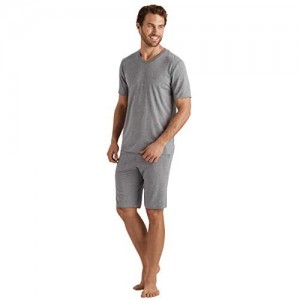 Hanro Herren Casuals Short Sleeve V-Neck Shirt Pyjama-Oberteil (Top)
