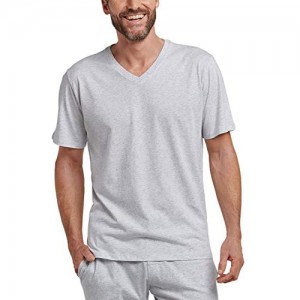 Schiesser Herren Mix & Relax T-Shirt V-Ausschnitt Schlafanzugoberteil