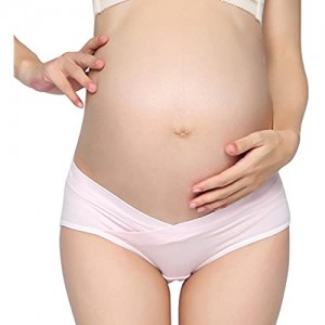 Amorar Niedrige Taille Mutterschaft Shorts Hosen U Art Heben Bauch Schwangere Frauen Briefs Komfortable Schwangerschaft über Bump Baumwolle Unterwäsche EINWEG Verpackung