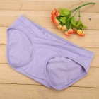 Damen Cotton Briefs Schwangerschaftsunterwäsche Hosen Cotton Elastic Unterhose mit niedriger Taille(L-lila)