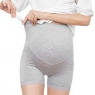 Damen Spitze Shorts mit hoher Taille High Taist Yoga Mutterschaft Unterhose Leggings hautfreundlich atmungsaktiv(Graue Größe: L.)
