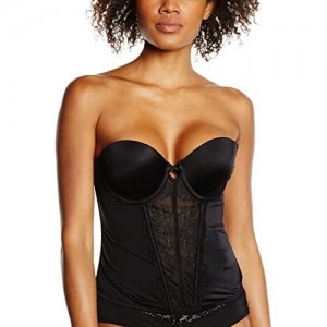 Maidenform Damen Extra Sexy Big Floral Microfiber and Lace-Push Up Bustier